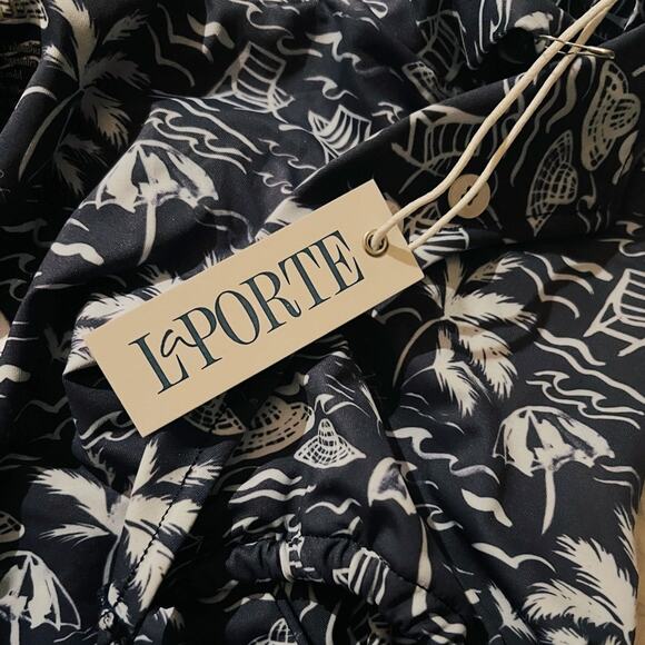 La Porte Bikini Top Beach Toile Print Sailor Size Medium NWT - Picture 6 of 6